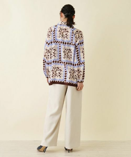 Leilian PLUS HOUSE / レリアンプラスハウス シャツ・ブラウス | ハーフプラケットブラウス【ROCHAS Premiere】【ERICA】 | 詳細3