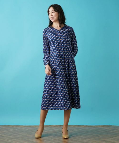 Leilian PLUS HOUSE / レリアンプラスハウス ドレス | Vネックワンピース【ROCHAS Premiere】 | 詳細4