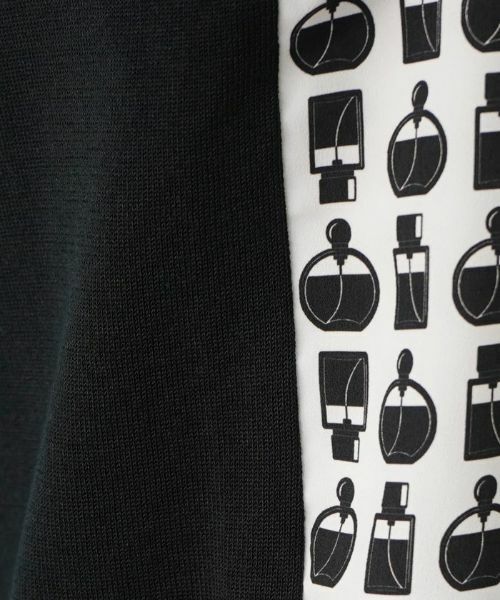 Leilian PLUS HOUSE / レリアンプラスハウス ニット・セーター | リボンタイ付きプリント切替えニット【ROCHAS Premiere】 | 詳細12