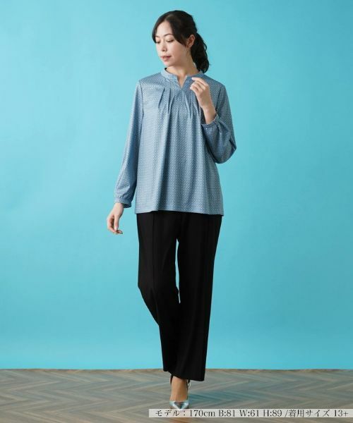 Leilian PLUS HOUSE / レリアンプラスハウス カットソー | プリントカットソー【ROCHAS Premiere】【RATTI】 | 詳細1