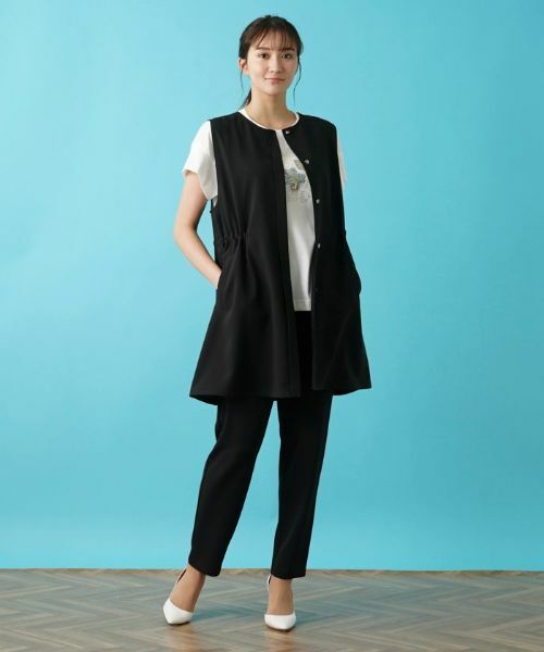 Leilian PLUS HOUSE / レリアンプラスハウス テーラードジャケット | 洗えるハーフ丈ベスト【プラス企画】 | 詳細16