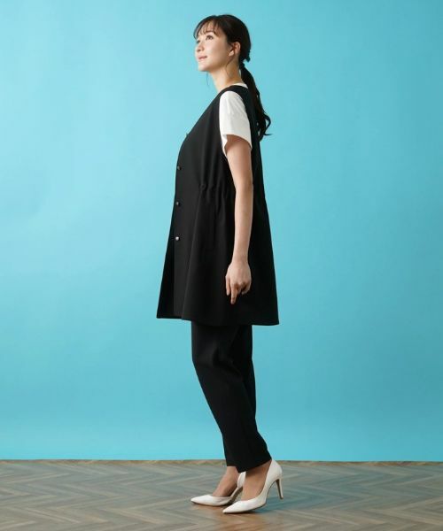 Leilian PLUS HOUSE / レリアンプラスハウス テーラードジャケット | 洗えるハーフ丈ベスト【プラス企画】 | 詳細17