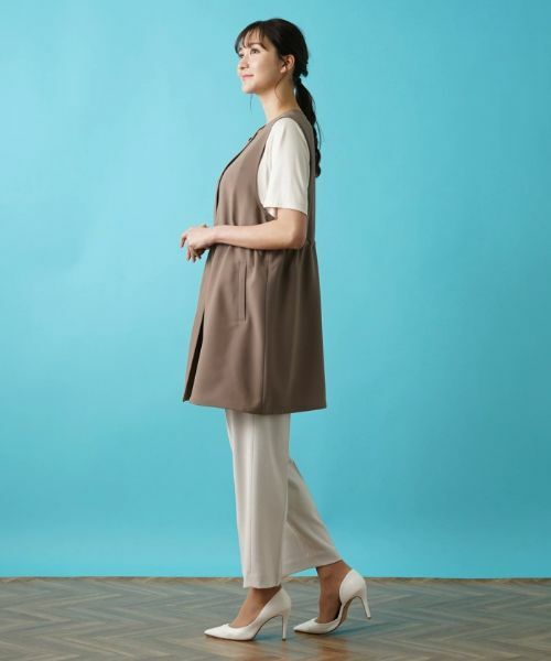 Leilian PLUS HOUSE / レリアンプラスハウス テーラードジャケット | 洗えるハーフ丈ベスト【プラス企画】 | 詳細2