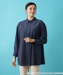 Leilian PLUS HOUSE / レリアンプラスハウス シャツ・ブラウス | 羽織ブラウス【プラス企画】