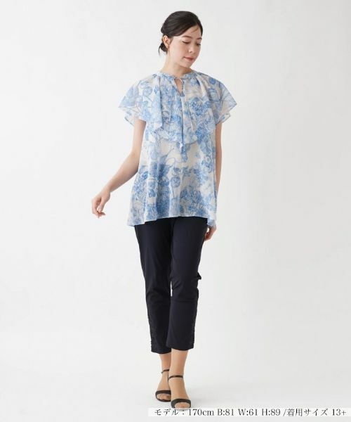 Leilian PLUS HOUSE / レリアンプラスハウス シャツ・ブラウス | フラワープリントブラウス【プラス企画】 | 詳細1