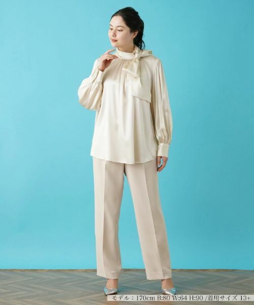 Leilian PLUS HOUSE / レリアンプラスハウス シャツ・ブラウス | スタンドカラーサテンブラウス【BOURGE】 | 詳細16