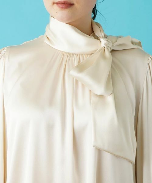 Leilian PLUS HOUSE / レリアンプラスハウス シャツ・ブラウス | スタンドカラーサテンブラウス【BOURGE】 | 詳細23