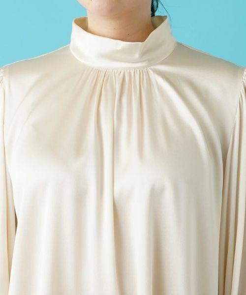 Leilian PLUS HOUSE / レリアンプラスハウス シャツ・ブラウス | スタンドカラーサテンブラウス【BOURGE】 | 詳細24