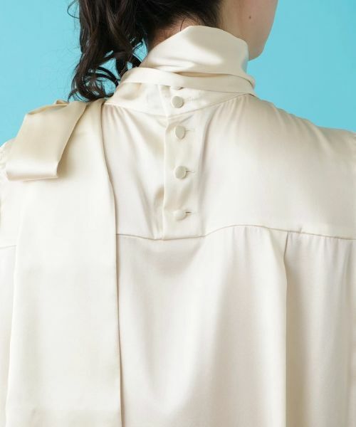 Leilian PLUS HOUSE / レリアンプラスハウス シャツ・ブラウス | スタンドカラーサテンブラウス【BOURGE】 | 詳細25