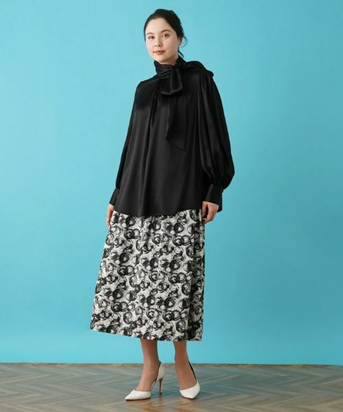 Leilian PLUS HOUSE / レリアンプラスハウス シャツ・ブラウス | スタンドカラーサテンブラウス【BOURGE】 | 詳細29