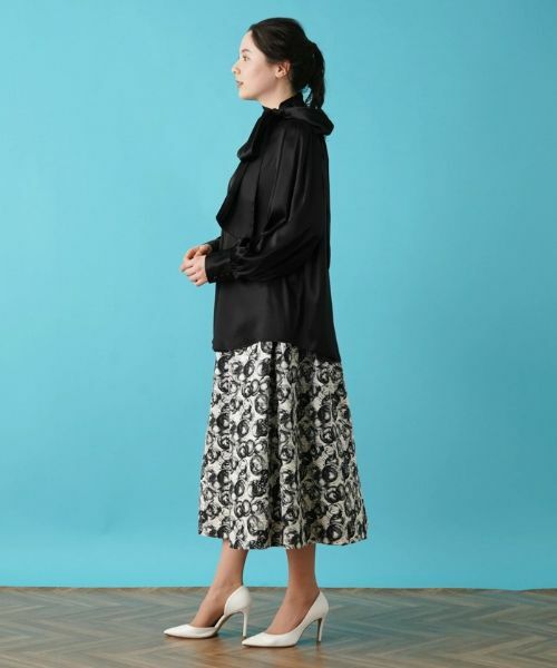 Leilian PLUS HOUSE / レリアンプラスハウス シャツ・ブラウス | スタンドカラーサテンブラウス【BOURGE】 | 詳細30