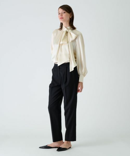 Leilian PLUS HOUSE / レリアンプラスハウス シャツ・ブラウス | スタンドカラーサテンブラウス【BOURGE】 | 詳細6