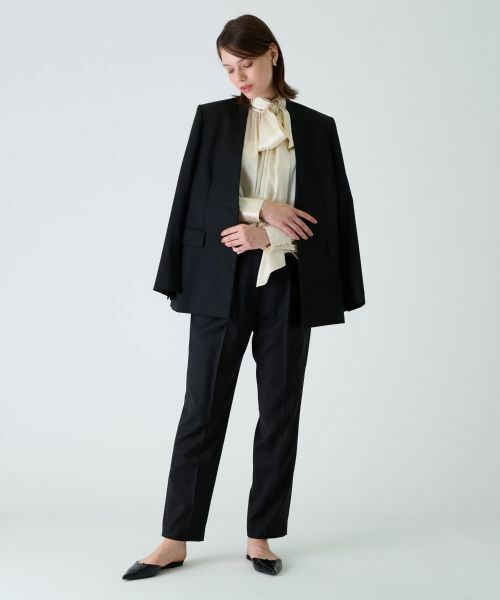 Leilian PLUS HOUSE / レリアンプラスハウス シャツ・ブラウス | スタンドカラーサテンブラウス【BOURGE】 | 詳細9