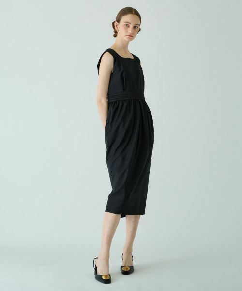 Leilian PLUS HOUSE / レリアンプラスハウス ドレス | サテン切替ロングワンピース【BOURGE】 | 詳細1