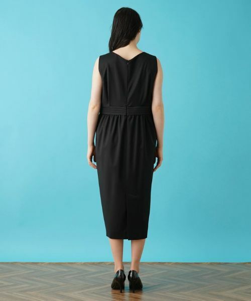 Leilian PLUS HOUSE / レリアンプラスハウス ドレス | サテン切替ロングワンピース【BOURGE】 | 詳細16