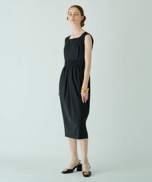 Leilian PLUS HOUSE / レリアンプラスハウス ドレス | サテン切替ロングワンピース【BOURGE】 | 詳細2