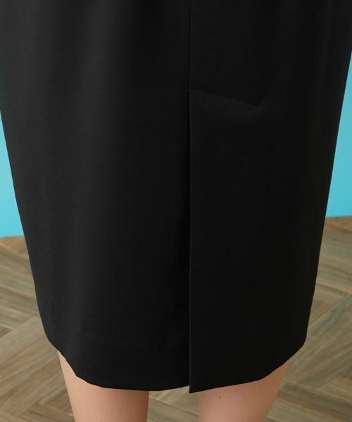 Leilian PLUS HOUSE / レリアンプラスハウス ドレス | サテン切替ロングワンピース【BOURGE】 | 詳細22