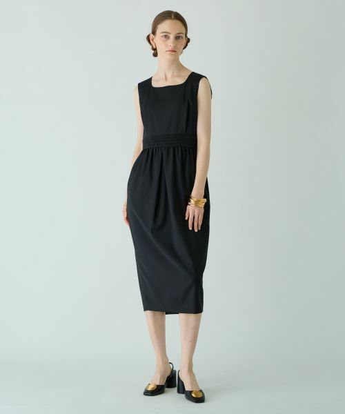 Leilian PLUS HOUSE / レリアンプラスハウス ドレス | サテン切替ロングワンピース【BOURGE】 | 詳細3