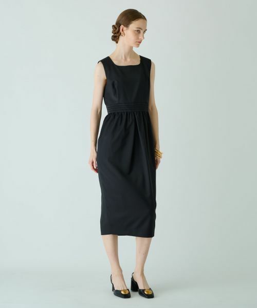 Leilian PLUS HOUSE / レリアンプラスハウス ドレス | サテン切替ロングワンピース【BOURGE】 | 詳細4