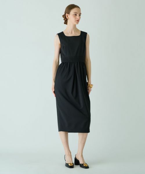 Leilian PLUS HOUSE / レリアンプラスハウス ドレス | サテン切替ロングワンピース【BOURGE】 | 詳細7