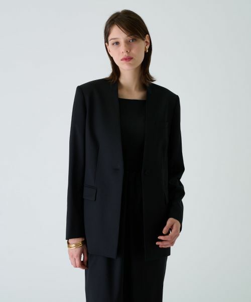 Leilian PLUS HOUSE / レリアンプラスハウス テーラードジャケット | ノーカラージャケット【BOURGE】 | 詳細1