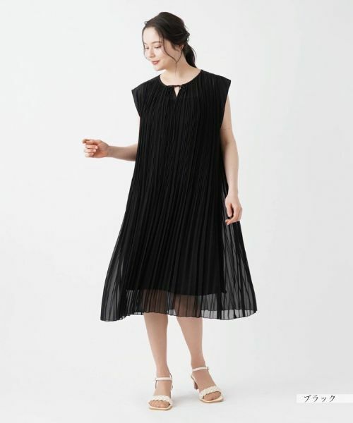 Leilian PLUS HOUSE / レリアンプラスハウス ドレス | 洗えるプリーツワンピース【プラス企画】 | 詳細1