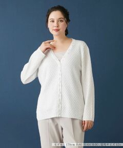 Leilian PLUS HOUSE / レリアンプラスハウス カーディガン・ボレロ | フラワー刺繍カーディガン