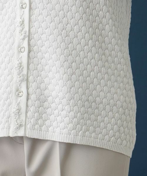 Leilian PLUS HOUSE / レリアンプラスハウス カーディガン・ボレロ | フラワー刺繍カーディガン | 詳細12