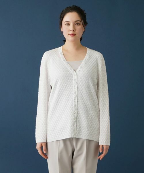 Leilian PLUS HOUSE / レリアンプラスハウス カーディガン・ボレロ | フラワー刺繍カーディガン | 詳細4