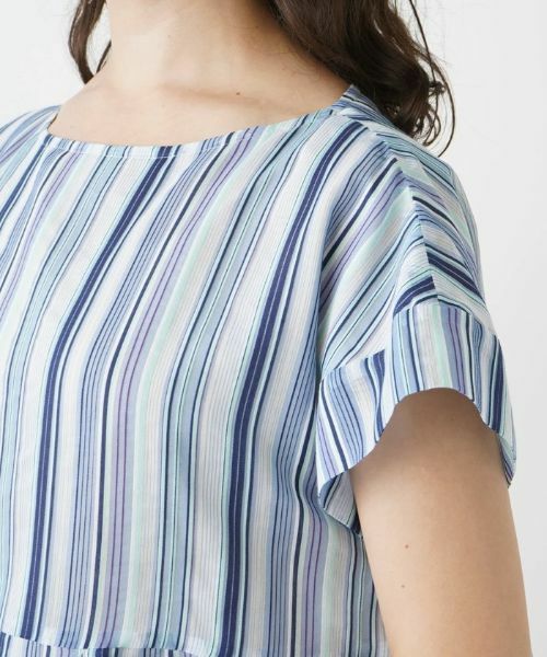 Leilian PLUS HOUSE / レリアンプラスハウス ドレス | ストライプ柄ワンピース【プラス企画】 | 詳細9