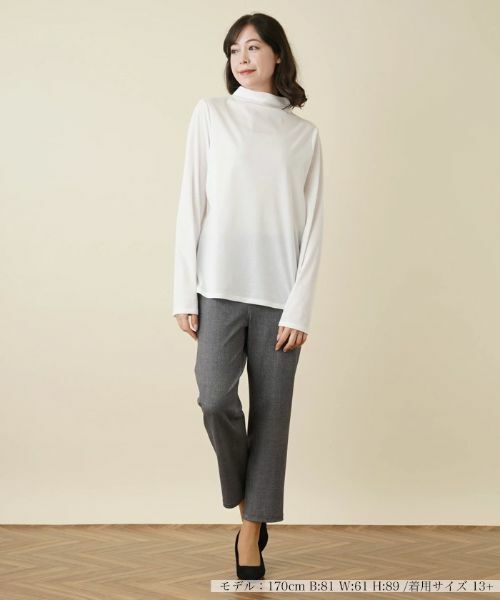 Leilian PLUS HOUSE / レリアンプラスハウス カットソー | 【重ね着におすすめ】ライトシアーカットソー【BOURGE】 | 詳細4