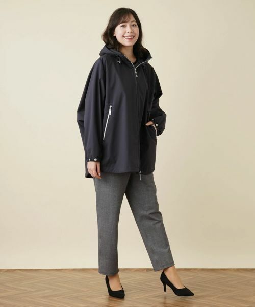 Leilian PLUS HOUSE / レリアンプラスハウス テーラードジャケット | ハイネックフーデッドジャケット | 詳細1