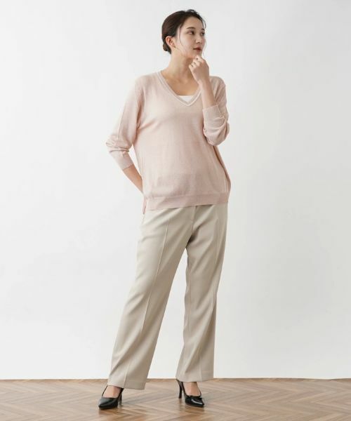 Leilian PLUS HOUSE / レリアンプラスハウス ニット・セーター | Vネックニット【KASH】 | 詳細17