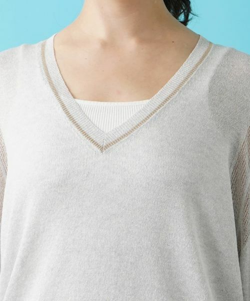 Leilian PLUS HOUSE / レリアンプラスハウス ニット・セーター | Vネックニット【KASH】 | 詳細9