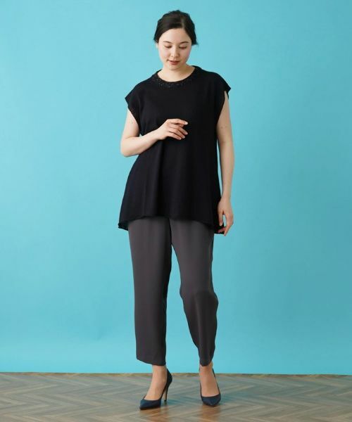 Leilian PLUS HOUSE / レリアンプラスハウス ニット・セーター | フレンチスリーブニットプルオーバー【LE TRICOT PERUGIA】 | 詳細5