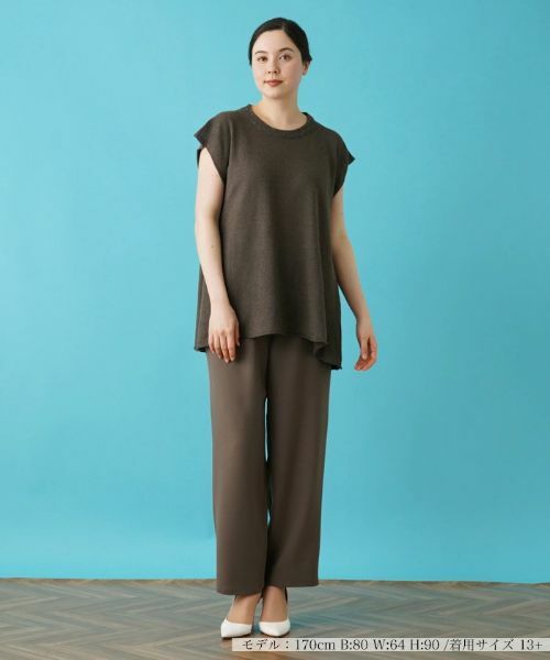 Leilian PLUS HOUSE / レリアンプラスハウス ニット・セーター | フレンチスリーブニットプルオーバー【LE TRICOT PERUGIA】 | 詳細8