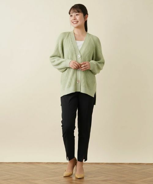 Leilian PLUS HOUSE / レリアンプラスハウス カーディガン・ボレロ | Vネックカーディガン【BOURGE】 | 詳細21