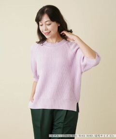 Leilian / レリアン フレンチスリーブニットプルオーバー【LE TRICOT PERUGIA】 フレンチスリーブニットプルオーバー【LE TRICOT PERUGIA