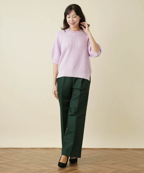 Leilian PLUS HOUSE / レリアンプラスハウス ニット・セーター | ラグランニットプルオーバー【BOURGE】 | 詳細1