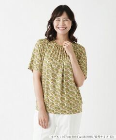 Leilian PLUS HOUSE / レリアンプラスハウス カットソー | プリント半袖カットソー