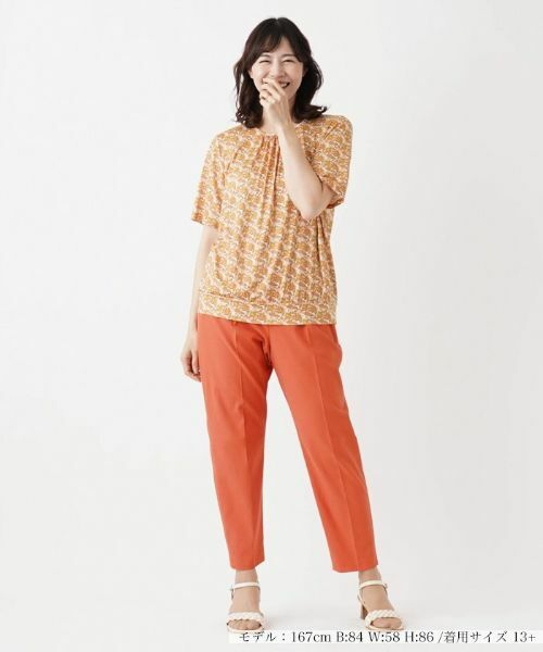 Leilian PLUS HOUSE / レリアンプラスハウス カットソー | プリント半袖カットソー | 詳細1