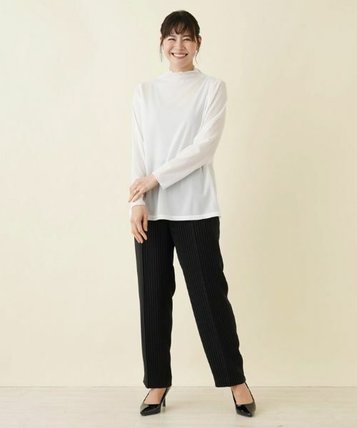 Leilian PLUS HOUSE / レリアンプラスハウス カットソー | パワーネット長袖カットソー【プラス企画】 | 詳細1