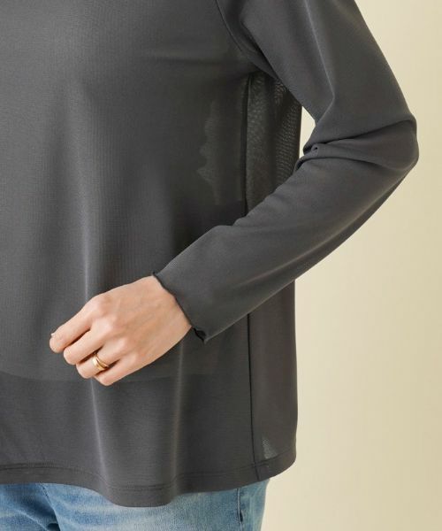 Leilian PLUS HOUSE / レリアンプラスハウス カットソー | パワーネット長袖カットソー【プラス企画】 | 詳細15