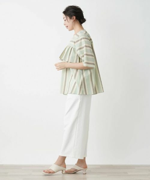 Leilian PLUS HOUSE / レリアンプラスハウス シャツ・ブラウス | 六分袖シャツブラウス【BOURGE】 | 詳細2