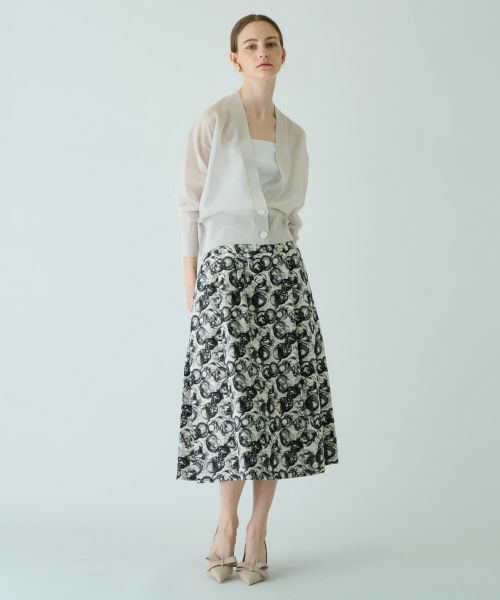 Leilian PLUS HOUSE / レリアンプラスハウス ミニ・ひざ丈スカート | フレアスカート【BOURGE】 | 詳細1