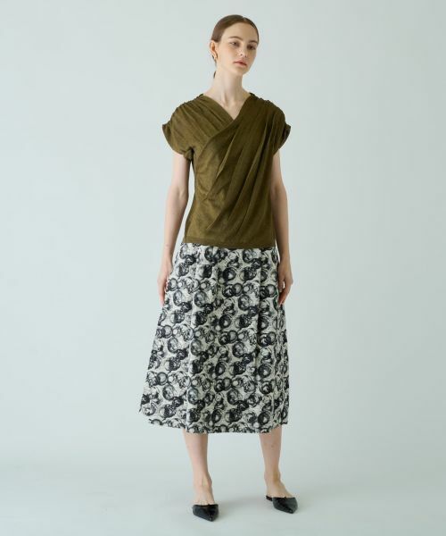 Leilian PLUS HOUSE / レリアンプラスハウス ミニ・ひざ丈スカート | フレアスカート【BOURGE】 | 詳細2