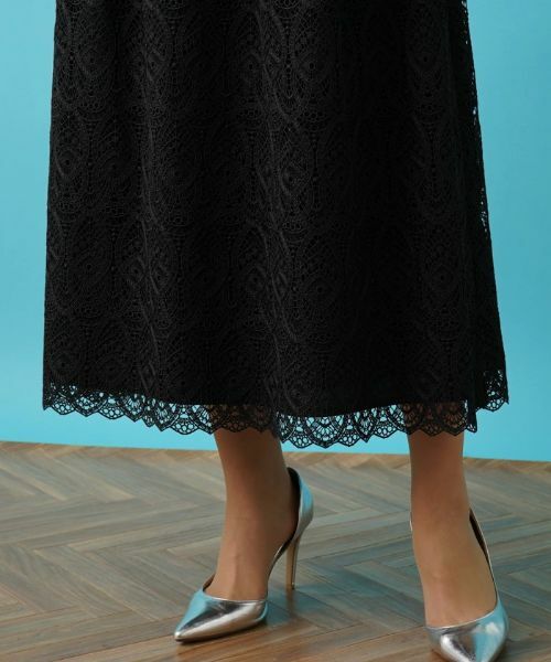Leilian PLUS HOUSE / レリアンプラスハウス ミニ・ひざ丈スカート | レースミッドカーフ丈スカート【BOURGE】 | 詳細10