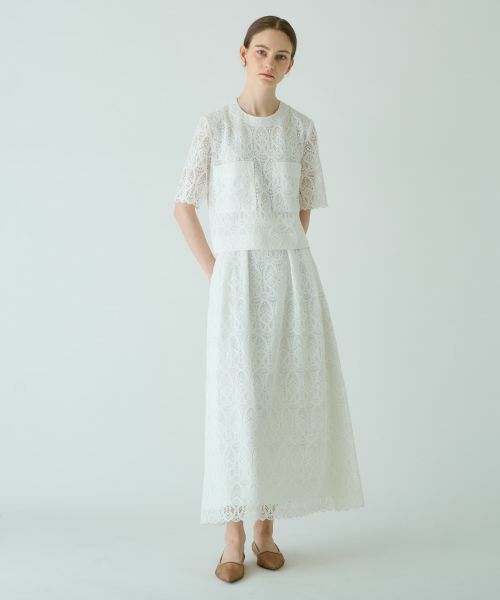 Leilian PLUS HOUSE / レリアンプラスハウス ミニ・ひざ丈スカート | レースミッドカーフ丈スカート【BOURGE】 | 詳細13