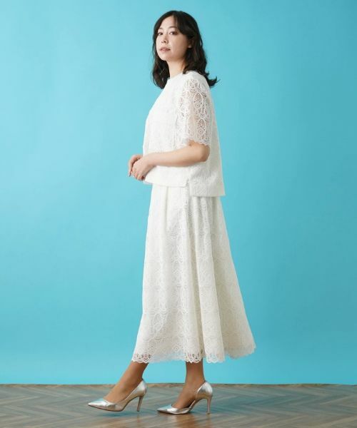 Leilian PLUS HOUSE / レリアンプラスハウス ミニ・ひざ丈スカート | レースミッドカーフ丈スカート【BOURGE】 | 詳細16