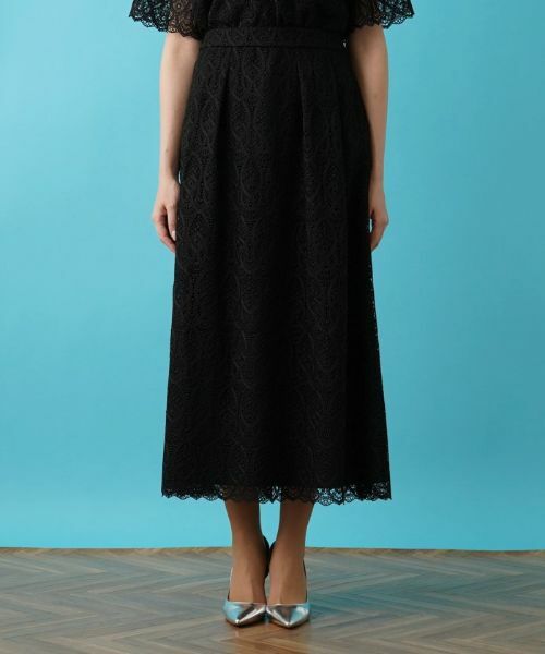 Leilian PLUS HOUSE / レリアンプラスハウス ミニ・ひざ丈スカート | レースミッドカーフ丈スカート【BOURGE】 | 詳細6
